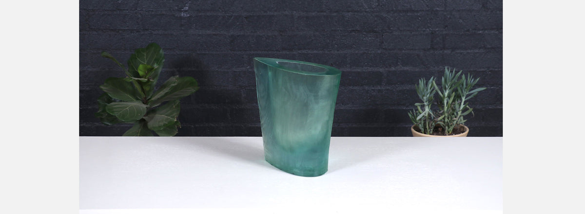 Terry Balle Resin Aqua Sculpture Vase