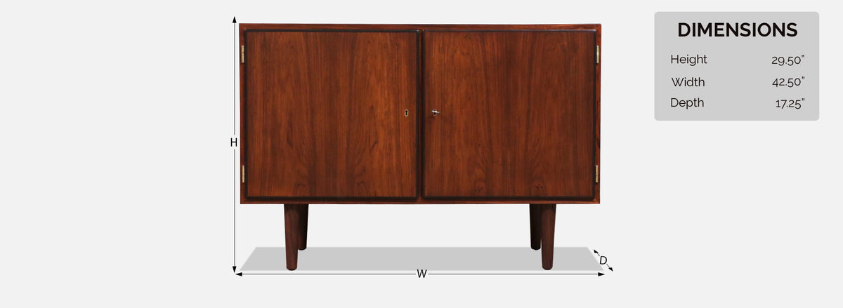 Danish Modern Brazilian Rosewood Cabinet by Carlo Jensen