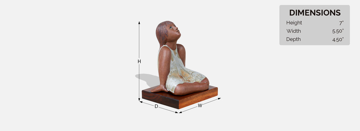 Noel Osheroff Ceramic Girl Figure Sculpture for Robert Maxwell Studio