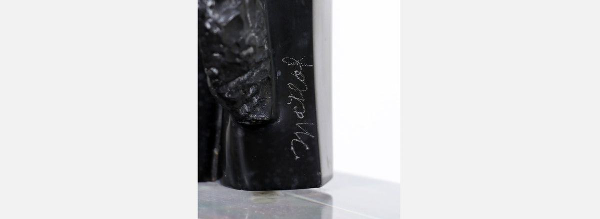 Mid-Century Modern Abstract Stone Sculpture on Lucite Base