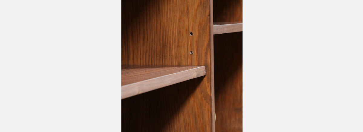 California Modern Walnut Tambour-Door Credenza by Barzilay