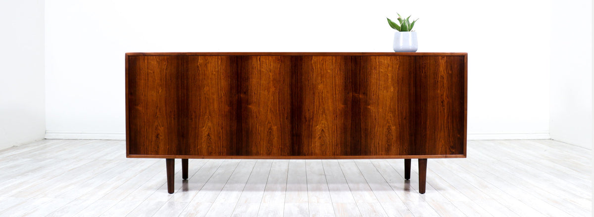 Svend A. Larsen Tambour-Door Rosewood Dresser for Falster Møbelfabrik