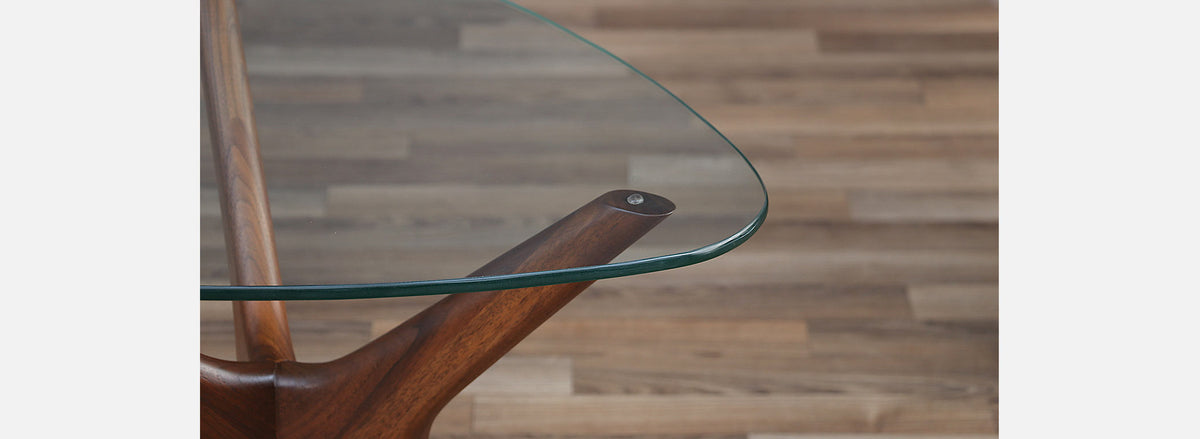 Adrian Pearsall "Jax" Sculpted Walnut Side Tables