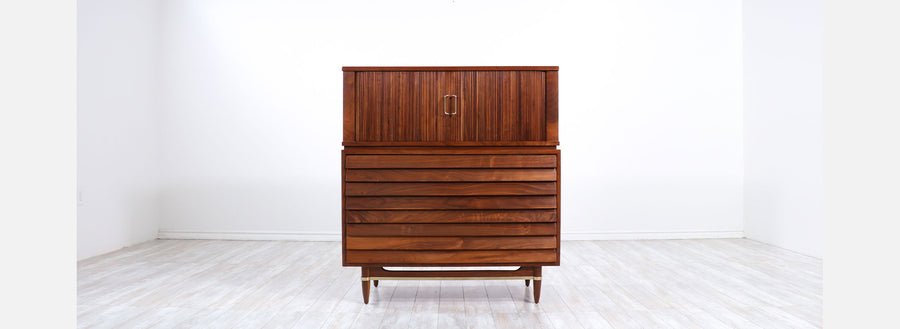 Merton L. Gershun Tambour-Door Chest of Drawers by American of Martinsville