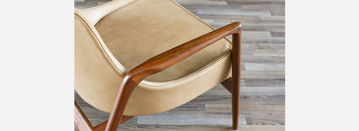 Ib Kofod-Larsen Teak & Leather Lounge Chair for Selig 