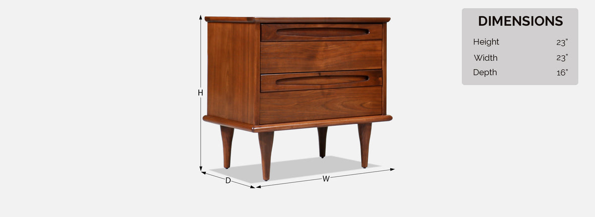 Mid-Century Modern Walnut Night Stands by American of Martinsville