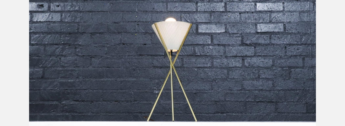 Gerald Thurston Tripod Brass Table Lamp for Lightolier