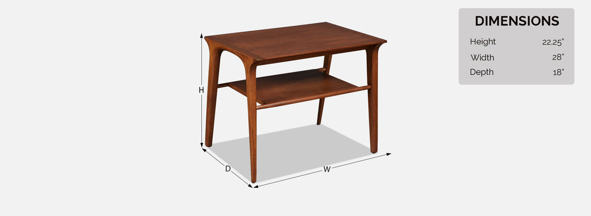 John Van Koert “Profile” Two-Tier Side Tables for Drexel