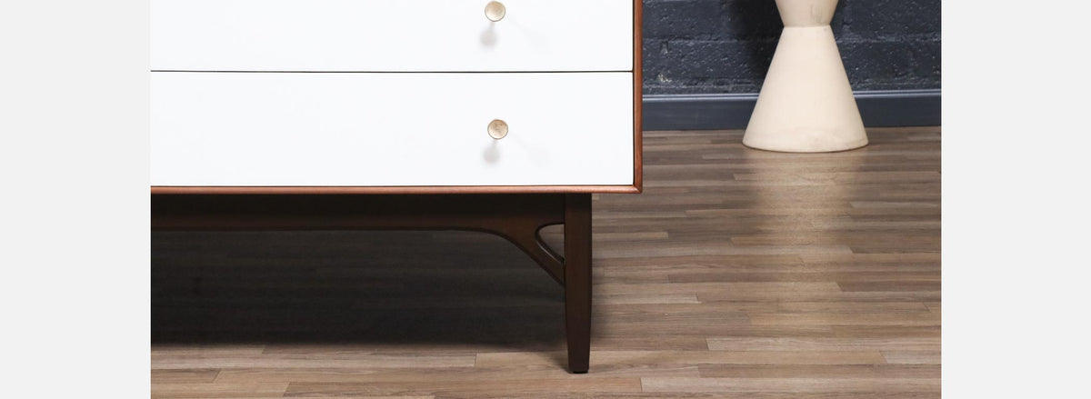 Greta M. Grossman Two-Tone Lacquered & Walnut Dresser for Glenn of CA