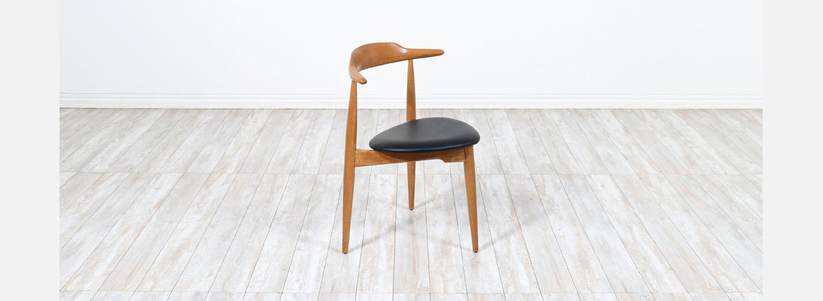 Hans J. Wegner Model-4103 Oak & Leather Desk Chair for Fritz Hansen