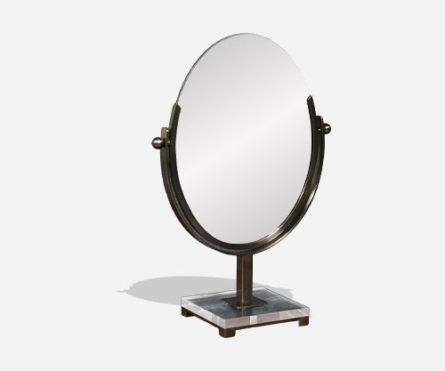 Charles Hollis Jones Double Sided Vanity Brass Mirror