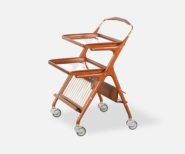 Italian Cesare Lacca Serving Bar Cart for Cassina