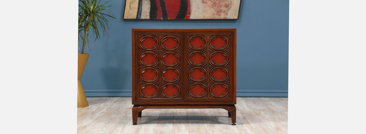 Maurice Bailey Cabinet w/ Leather Front Doors for Monteverdi-Young