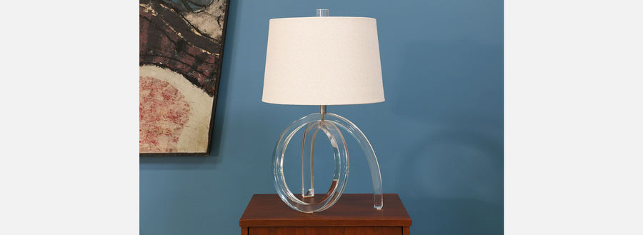 Dorothy Thorpe Lucite “Pretzel” Table Lamp
