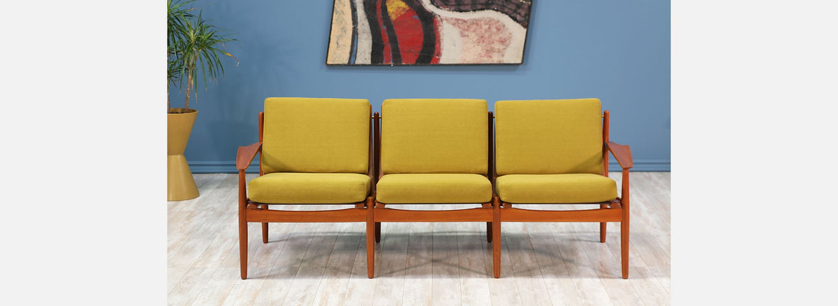 Svend Åge Eriksen 3-Seater Teak Sofa for Glostrup Møbelfabrik
