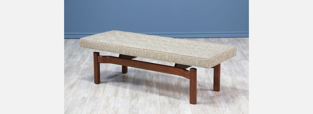 Mid Century Modern Floating Tufted Bench
