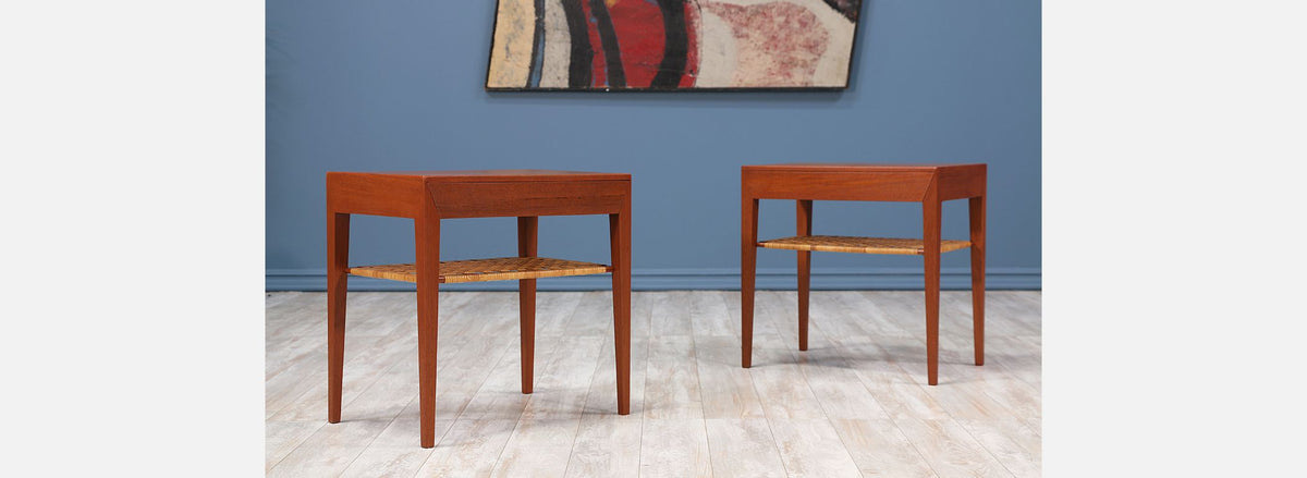 Severin Hansen Teak Night Stands for Haslev Møbelsnedkeri