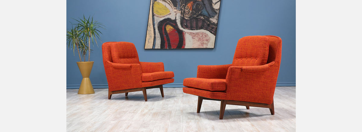 Roger Sprunger Model #484 Easy Lounge Chairs for Dunbar