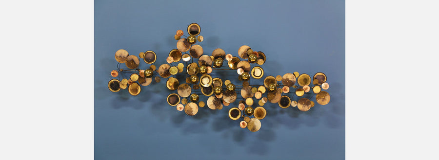 Large Curtis Jere “Raindrop” Brass Wall Sculpture for Artisan House 2