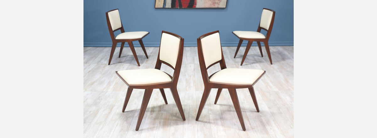 Set of 6 Rare Dan Johnson Dining Chairs for Hayden Hall Furniture