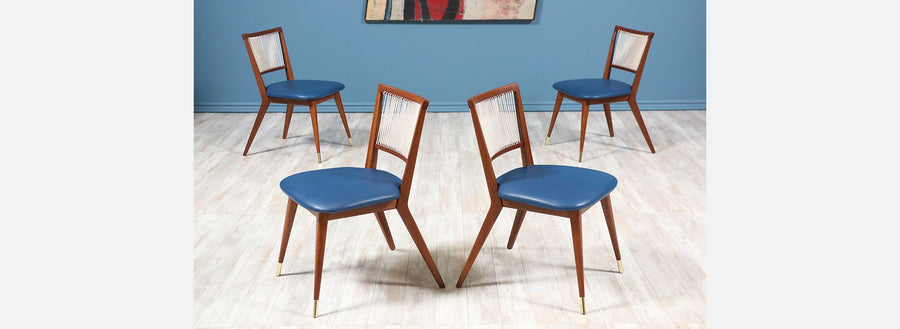 John Keal Walnut Dining Chairs for Brown Saltman 