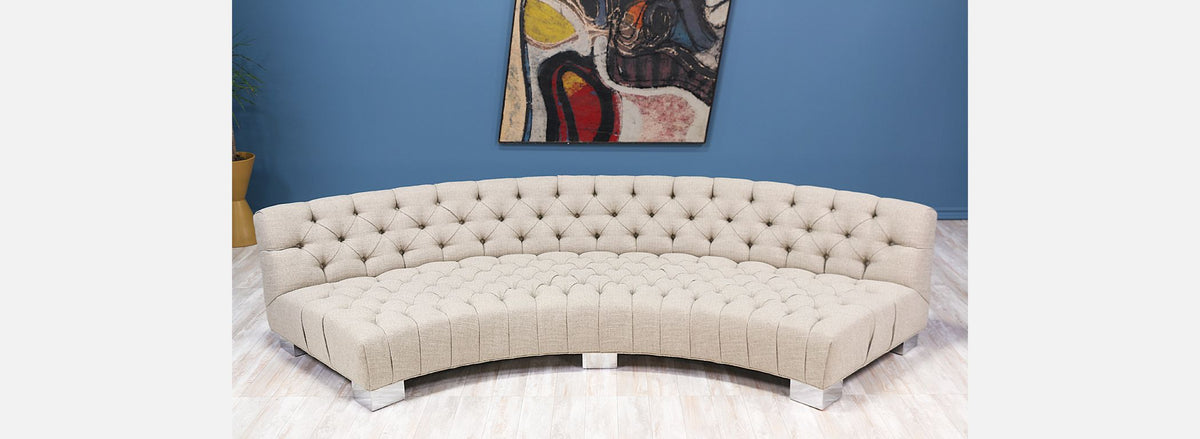 Milo Baughman Diamond Tufted Modular Sofa for Thayer Coggin