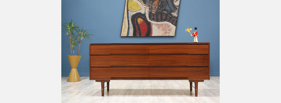Mid-Century Walnut Dresser by Glenn of California