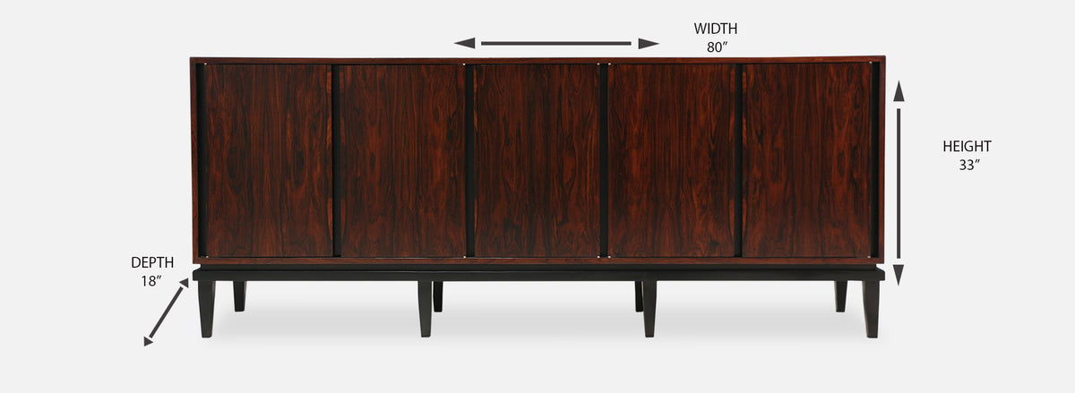Mid Century Modern Brazilian Rosewood Credenza