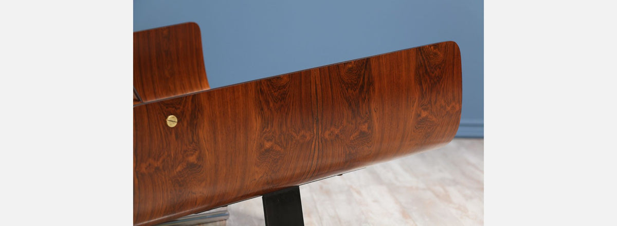 Jorge Zalszupin “Presidencial” Rosewood Lounge Chair with Ottoman