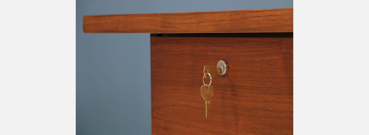 Florence Knoll Executive Walnut Desk