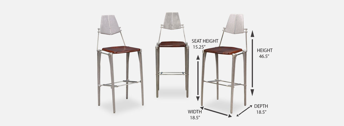 California Modernist Aluminum Bar Stools by Robert Josten