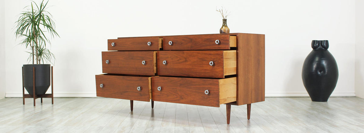 Greta M. Grossman Walnut Dresser for Glenn of California