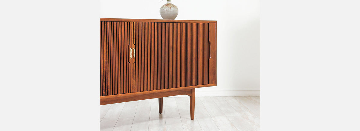 Kipp Stewart ”Declaration” Tambour-Door Credenza for Drexel