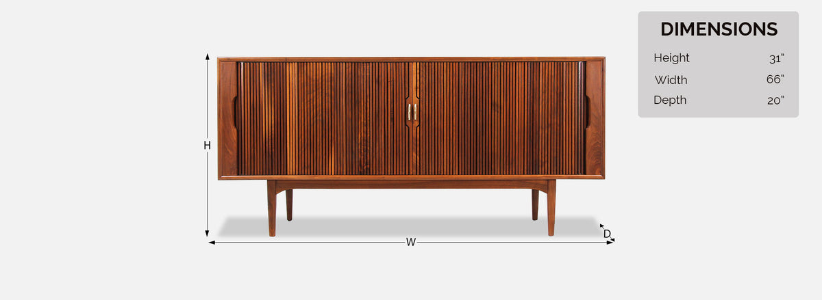 Kipp Stewart ”Declaration” Tambour-Door Credenza for Drexel