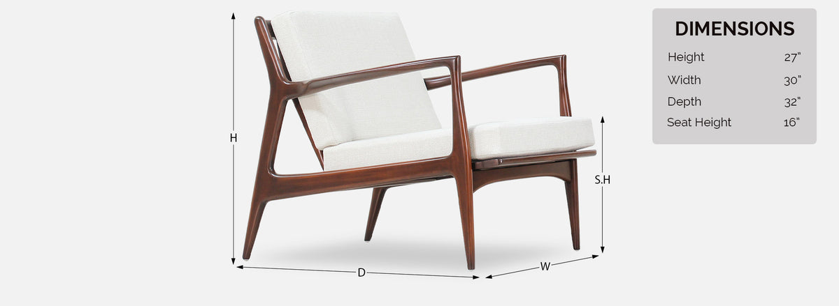 Ib Kofod-Larsen Sculpted Lounge Chairs for Selig