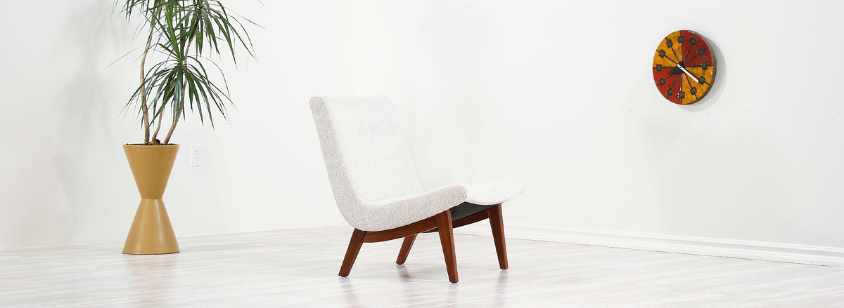 Milo Baughman "Scoop" Slipper Chair for James Inc.
