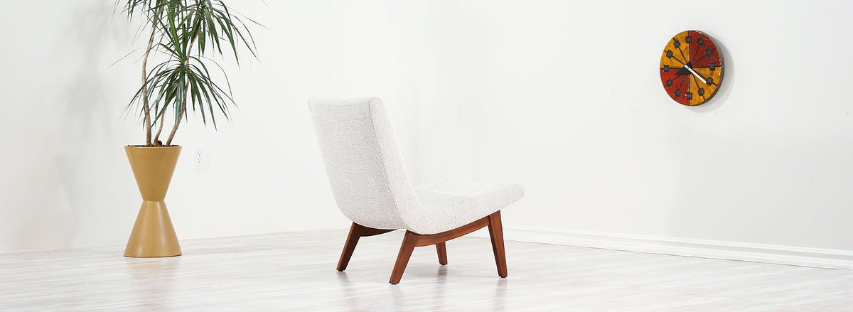 Milo Baughman "Scoop" Slipper Chair for James Inc.