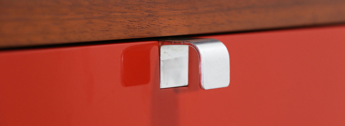 George Nelson Two-Tone Lacquer & Walnut Executive Desk for Herman Miller