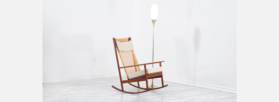 Mid-Century Modern Tulip Brass Floor Lamp by Laurel 