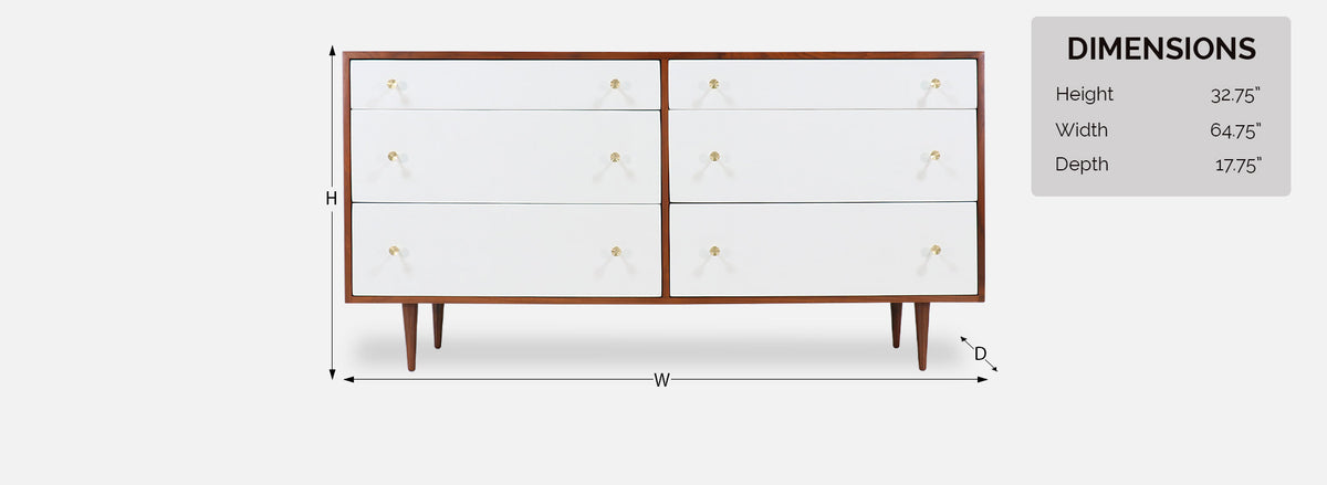 Milo Baughman Two-Tone Lacquered & Walnut Dresser for Glenn of California 2