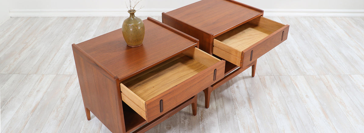 California Modernist Night Stands by Richard Thompson for Glenn of California