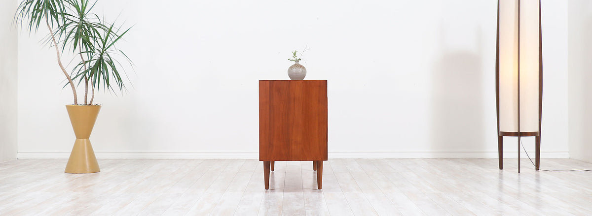 Danish Modern Multi-Color Lacquered & Teak Credenza