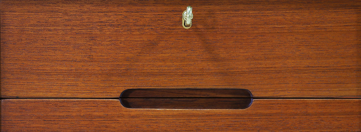 Danish Modern Floating-Top Teak Desk with Bookshelf by Dyrlund