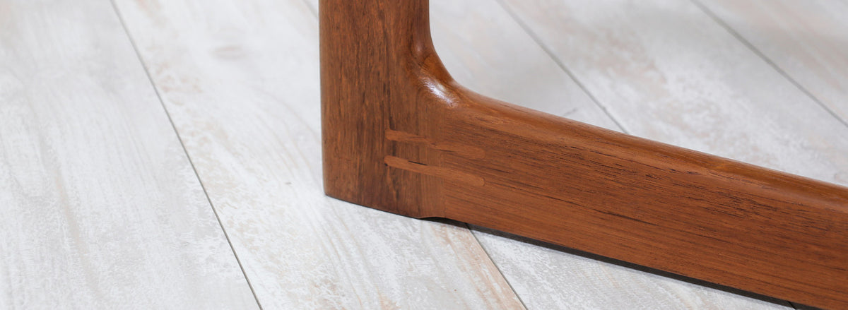 Danish Modern Floating-Top Teak Desk with Bookshelf by Dyrlund