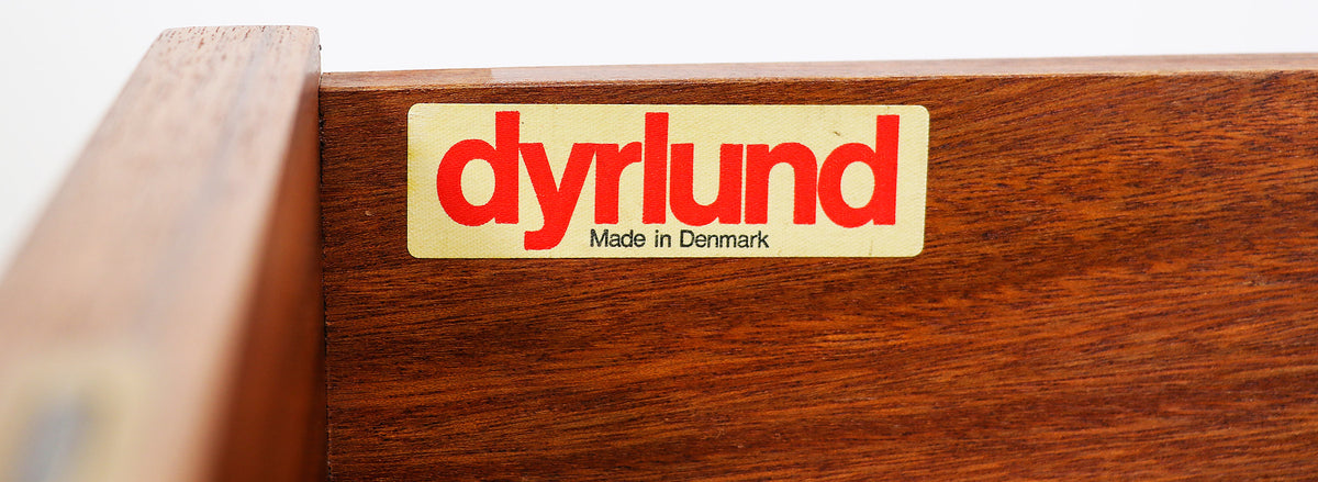 Danish Modern Floating-Top Teak Desk with Bookshelf by Dyrlund