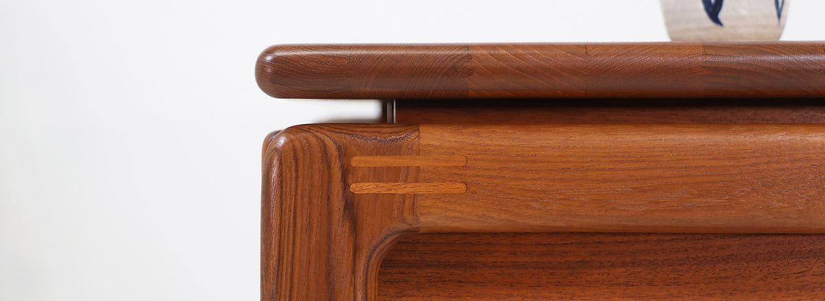 Danish Modern Floating-Top Teak Desk with Bookshelf by Dyrlund