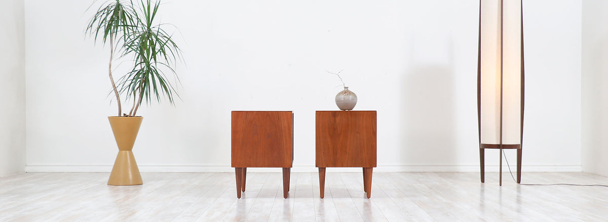 Norwegian Modern Walnut Night Stands by Westnofa