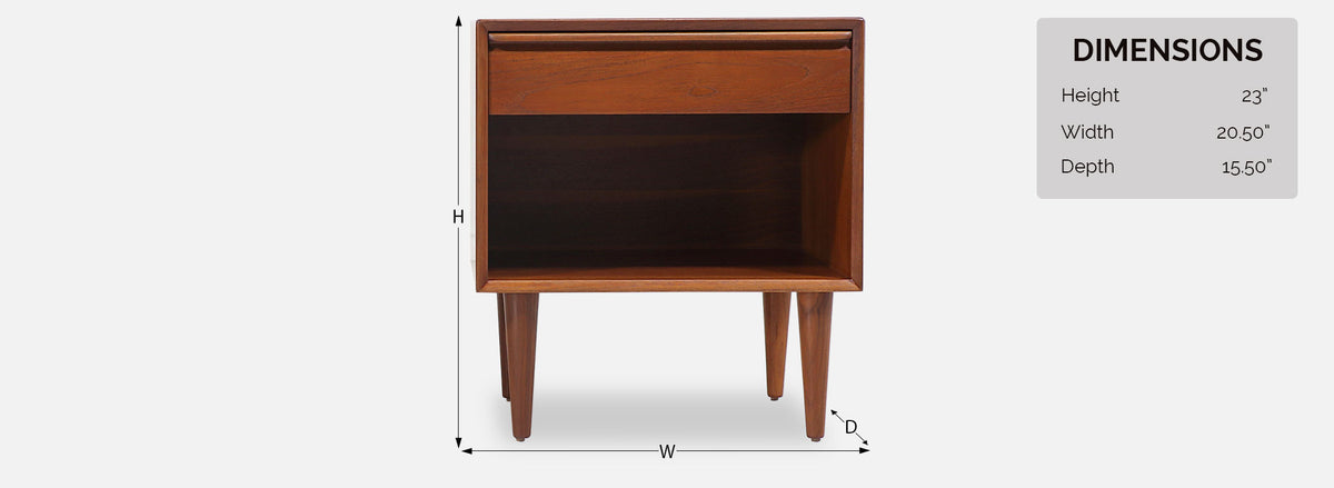 Norwegian Modern Walnut Night Stands by Westnofa