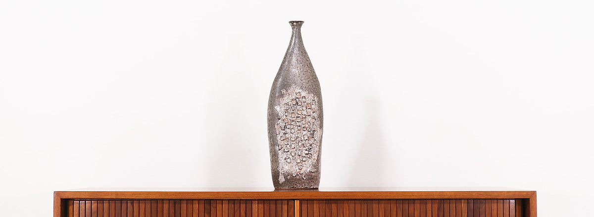 Mid-Century Modern Glazed Ceramic Vase