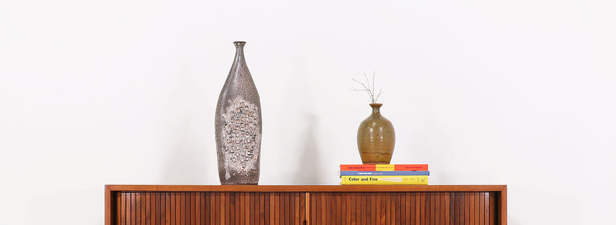 Mid-Century Modern Glazed Ceramic Vase